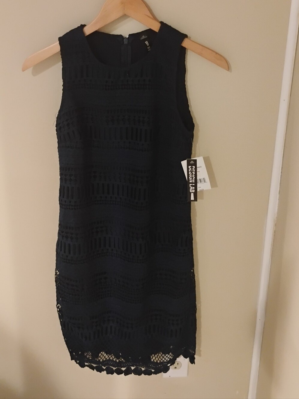 NWT Design Lab Lord & Taylor Blue Lace Sleeveless Dress Sz XS